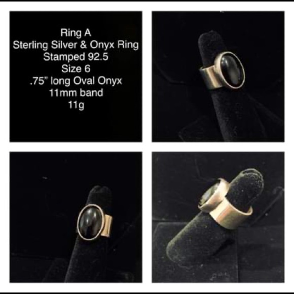 Sterling and Onyx Ring